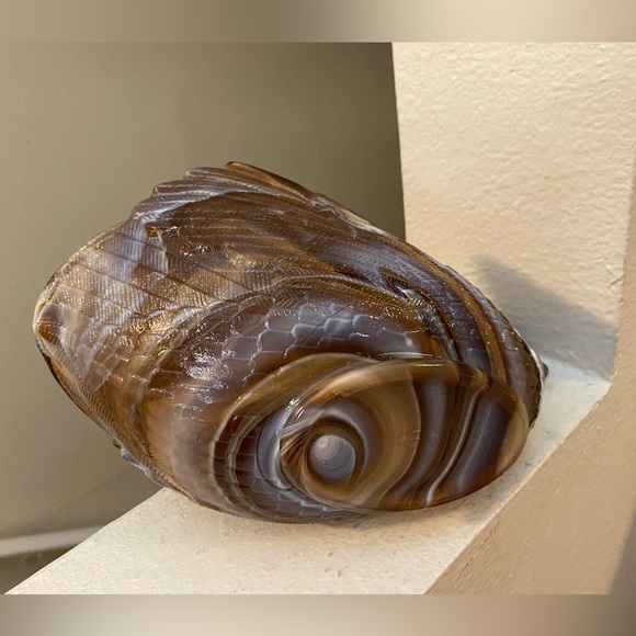 Vintage Imperial Glass Caramel Swirl Design Candy/ Trinket Dish. Swan. - Picture 6 of 6